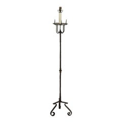 Hand-Forged Iron Floor Lamp