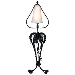 Hand Forged Iron Hanging Bell Table Lamp