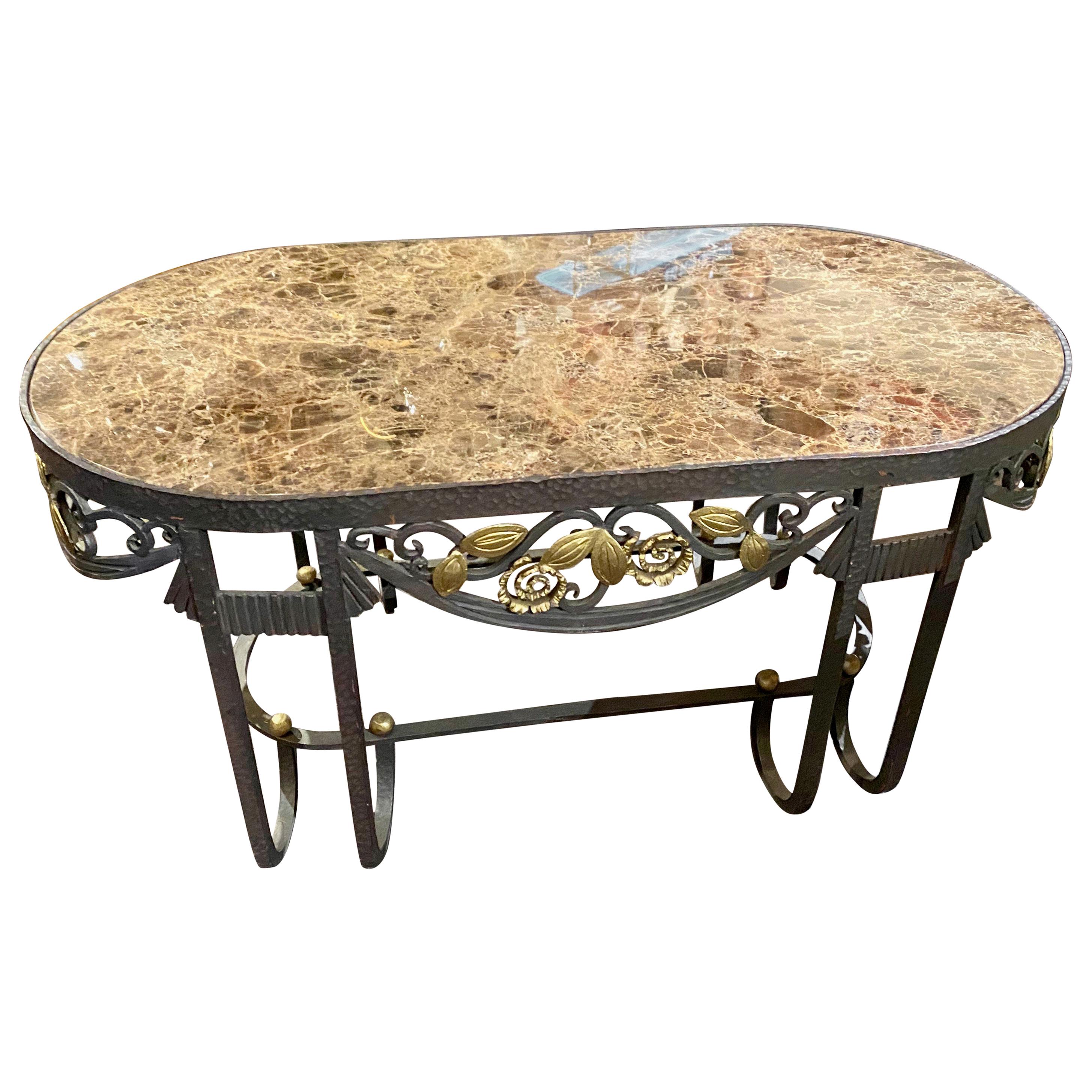 Oval Marble Coffee Table at 1stdibs