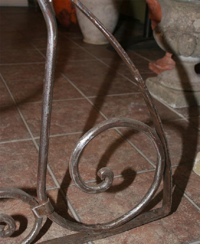 Hand Forged Iron Transom Grill In Good Condition For Sale In Stamford, CT