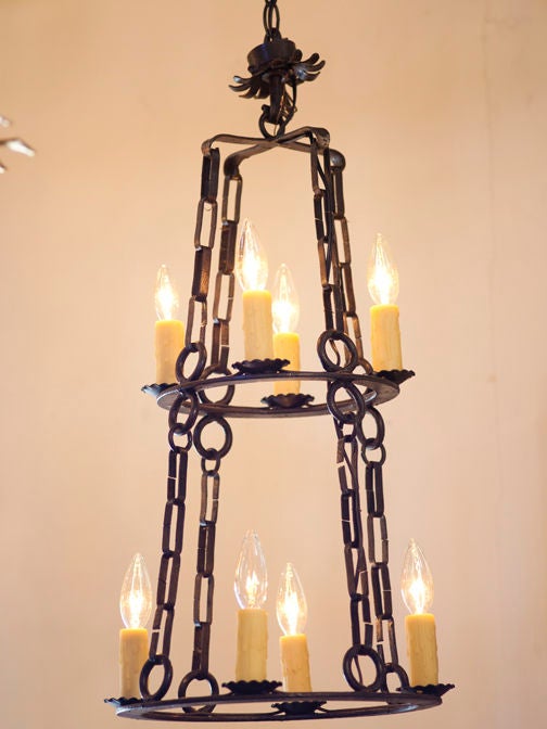 Hand-Crafted Hand Forged Iron Two-Tier 