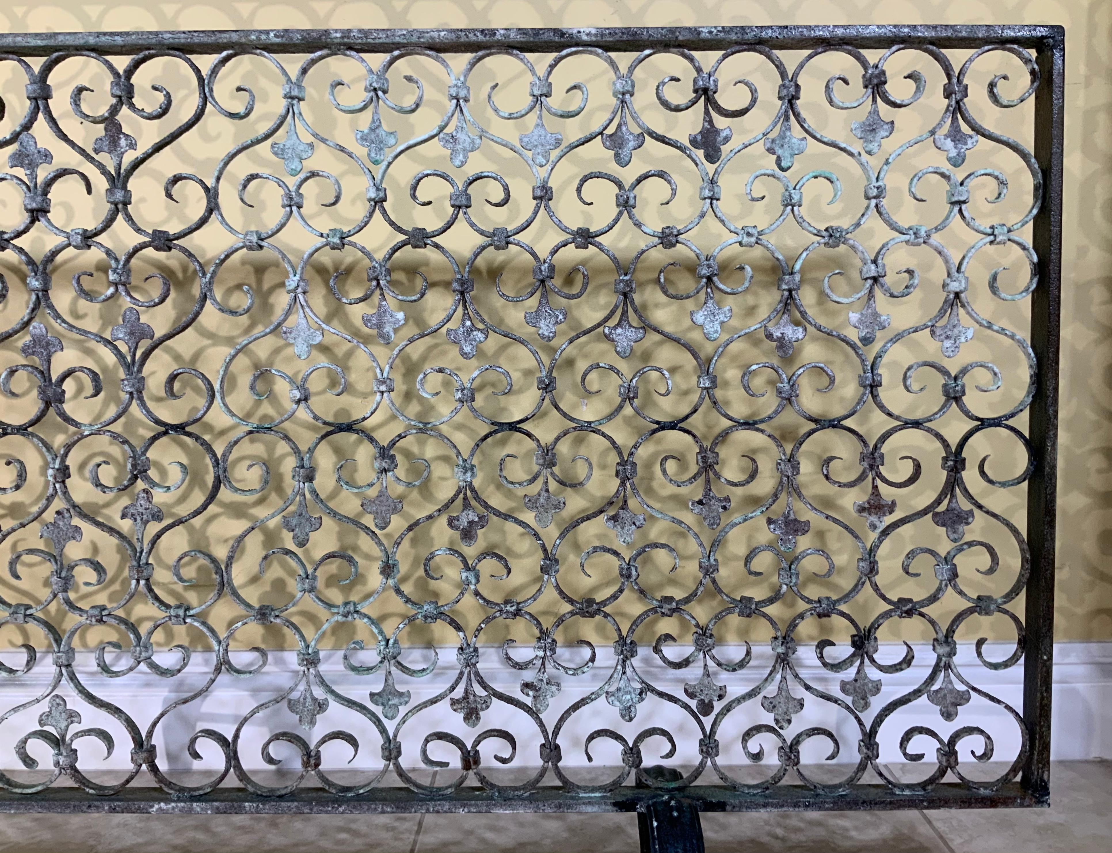 American Hand Forged Mizner Style Fireplace Screen