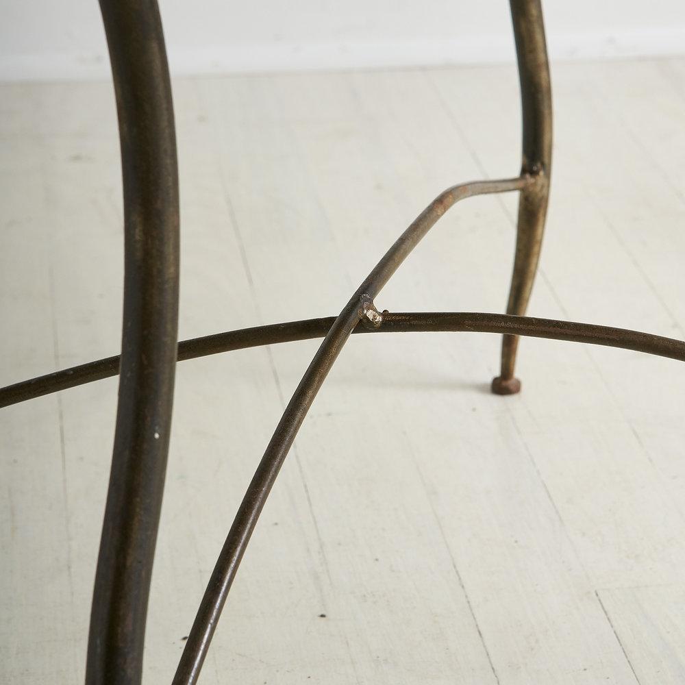 Brutalist Hand Forged Sculptural Iron Accent Chair