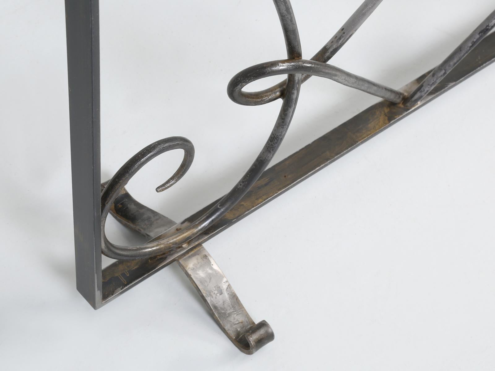 Handgeschmiedeter Kaminschirm aus Stahl, handgefertigt in Chicago, Sonderanfertigung verfügbar im Angebot 8