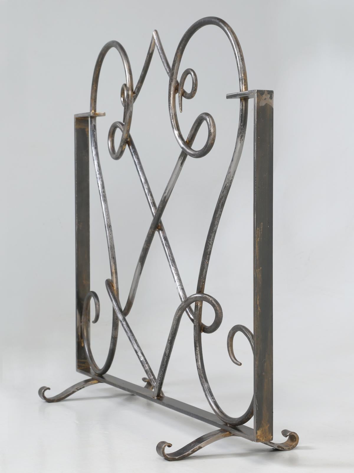 Hand Forged Steel Fireplace Screen Hand-Made in Chicago Special Order Available For Sale 10