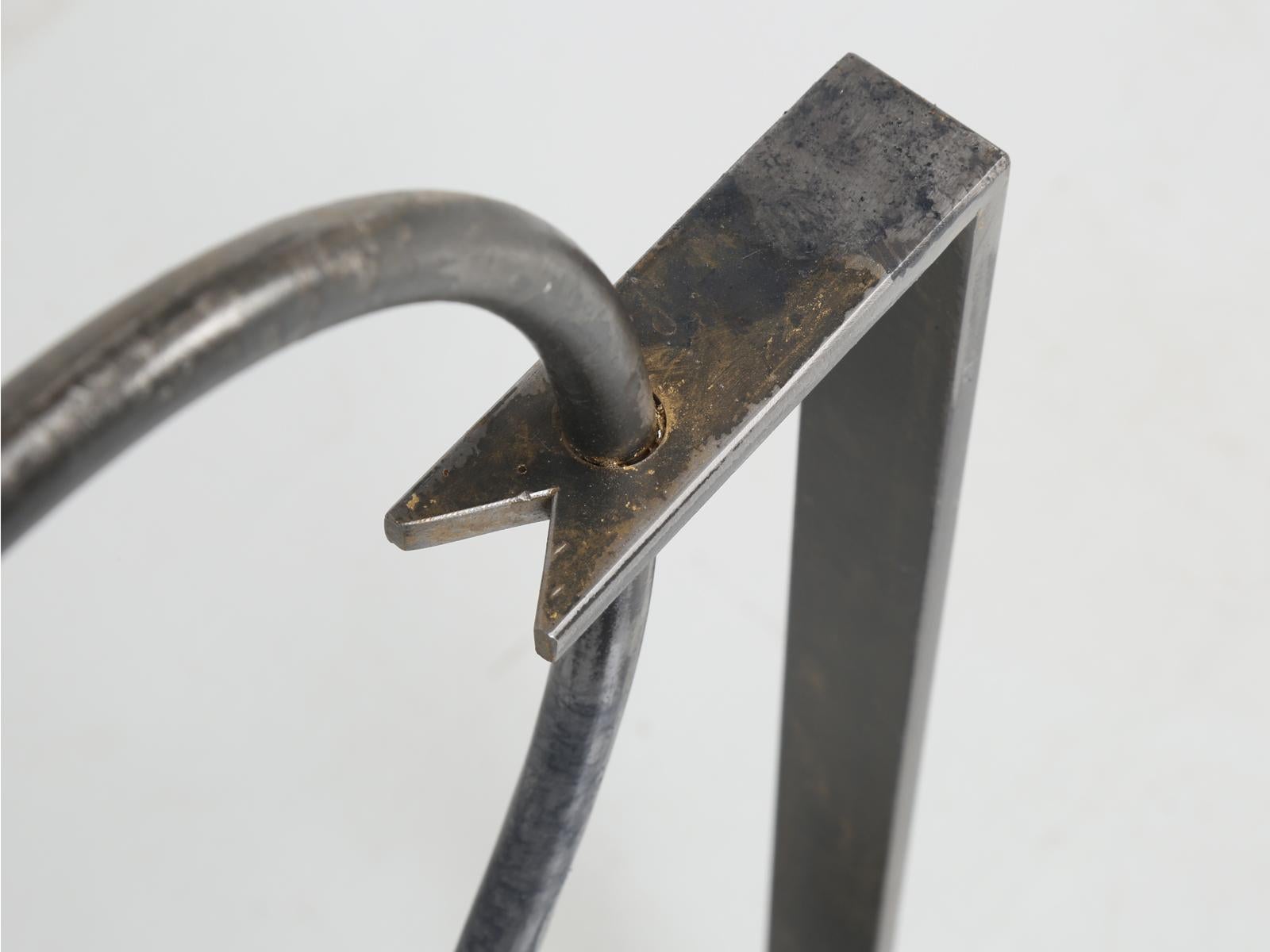 Handgeschmiedeter Kaminschirm aus Stahl, handgefertigt in Chicago, Sonderanfertigung verfügbar (Handgefertigt) im Angebot
