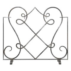 Used Hand Forged Steel Fireplace Screen Hand-Made in Chicago Special Order Available