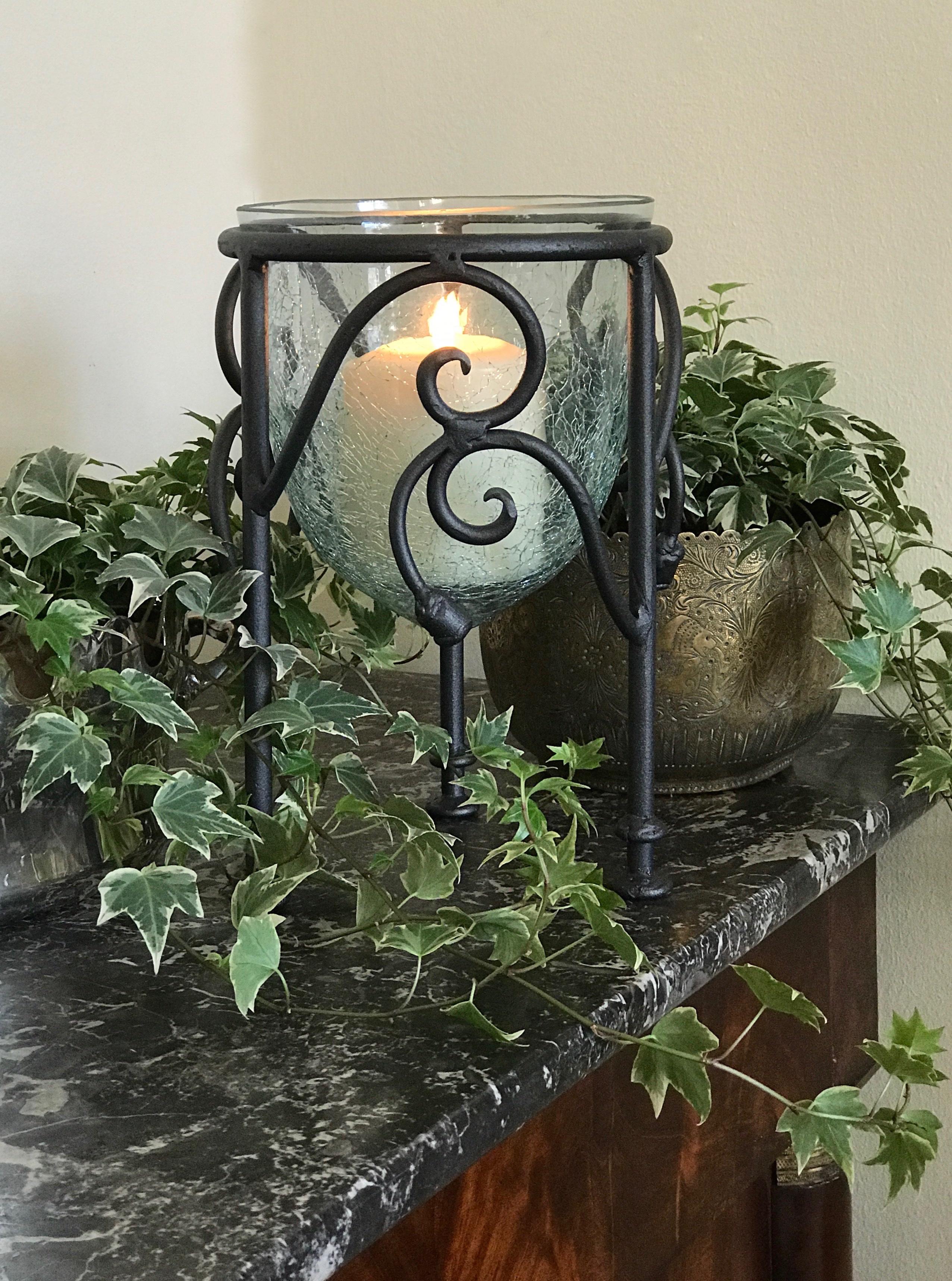 Hand-Forged Wrought Iron Candleholder  For Sale 2