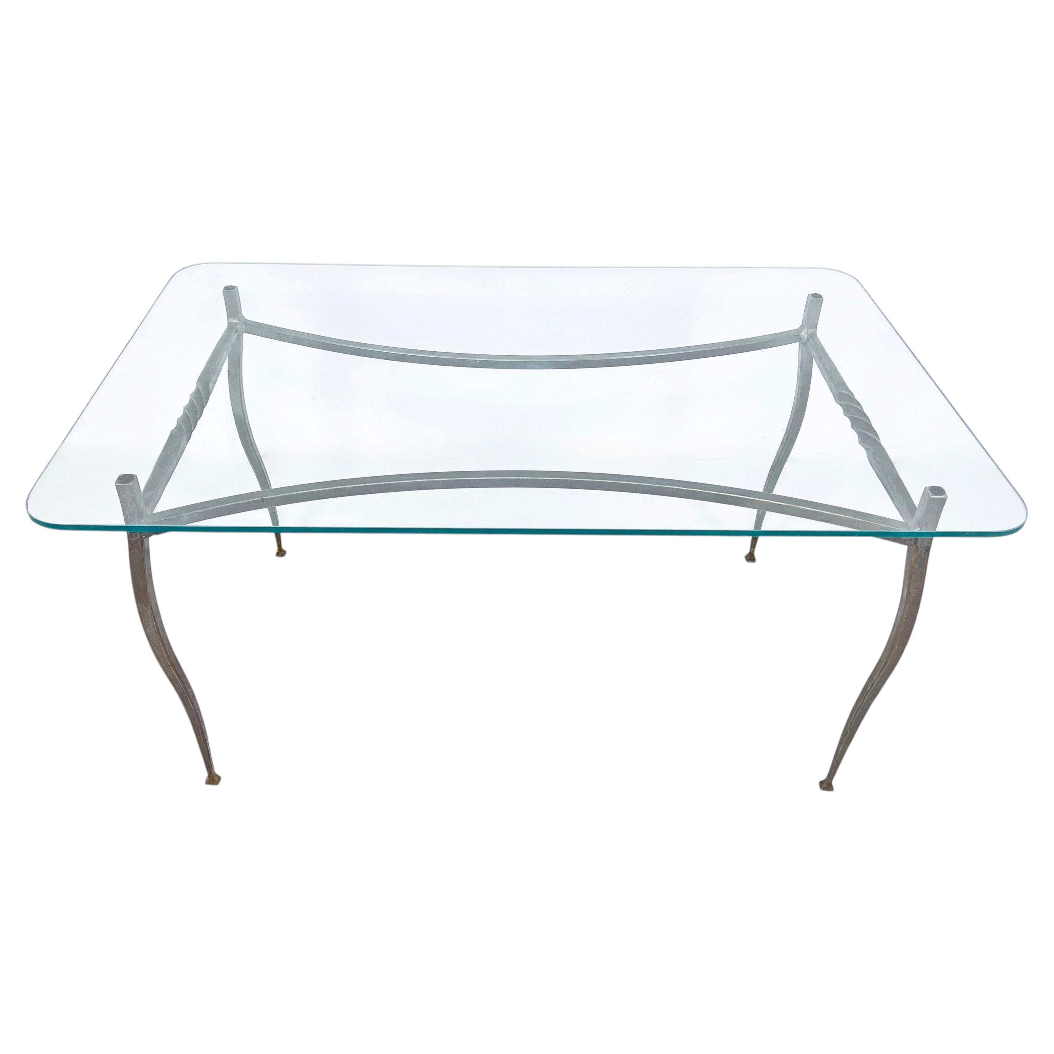 Hand Forged Wrought Iron Cocktail Table by Lance Cloutier, Circa 1970s