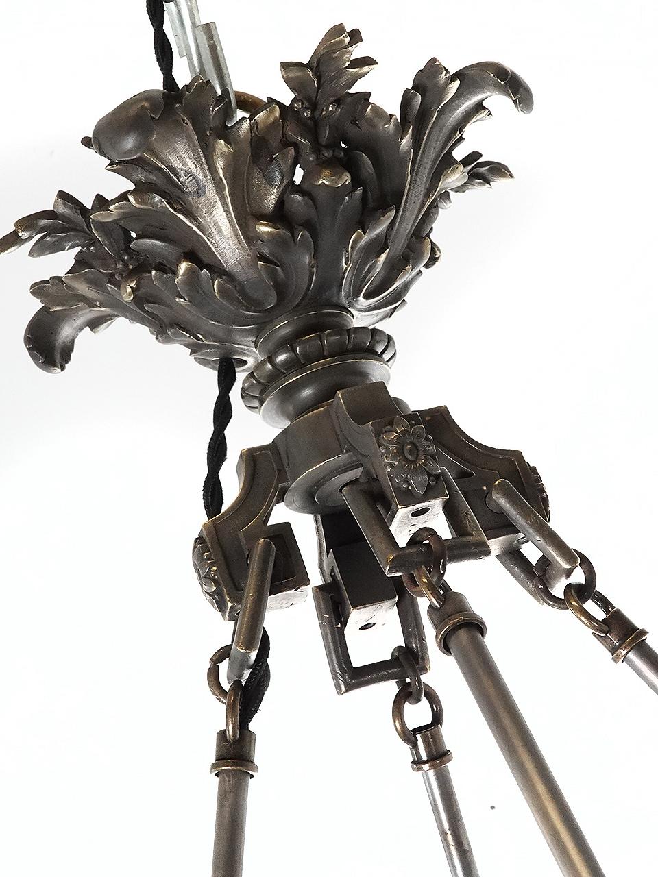 20th Century Hand Formed 13-Light Gothic Chandelier For Sale