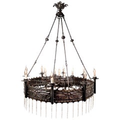 Hand Formed 13-Light Gothic Chandelier