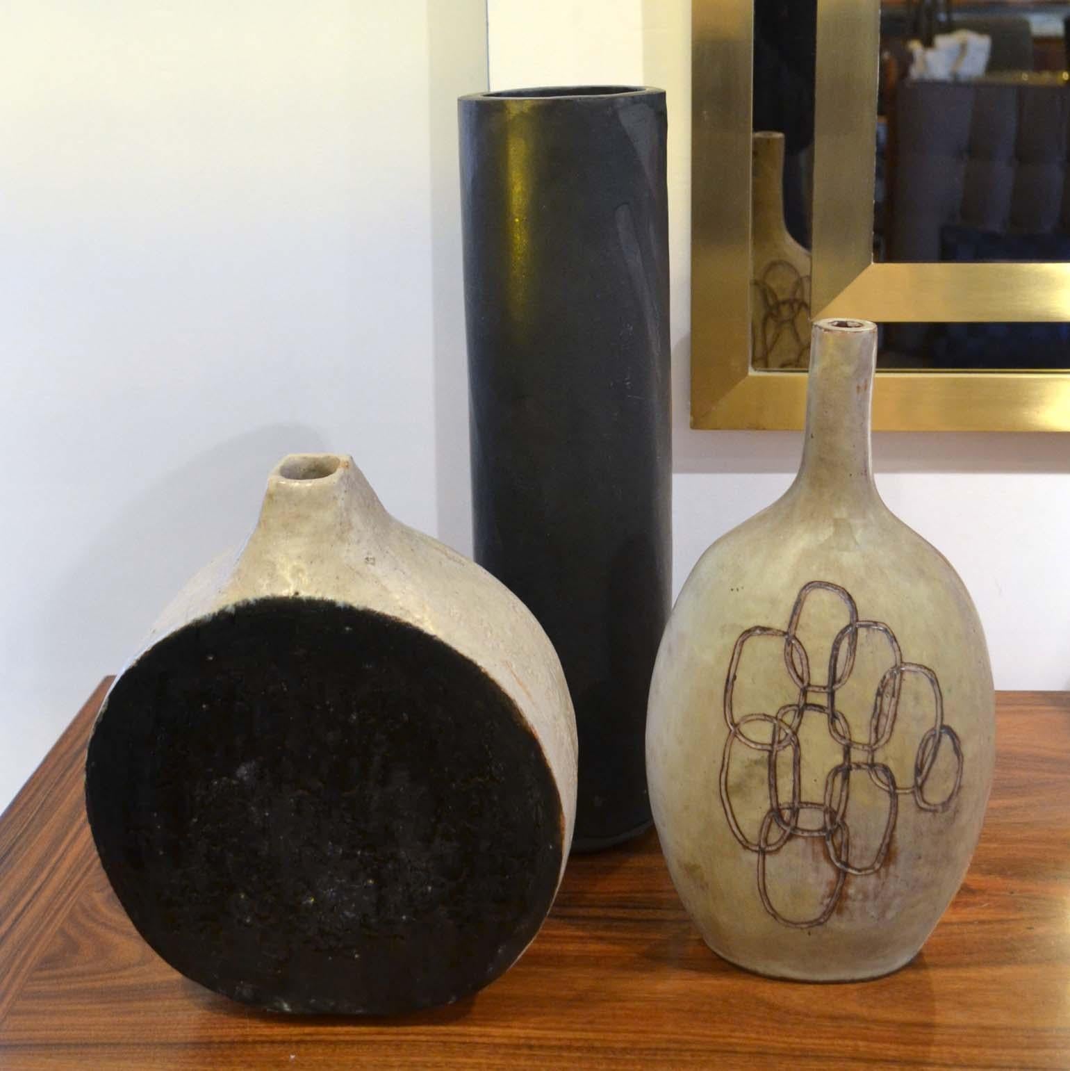 Hand Formed Studio Pottery Vases by Krystyna Czelny, 1960s 6