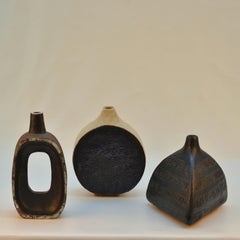 Sculptyral Studio Pottery Vases by Krystyna Czelny, 1960's