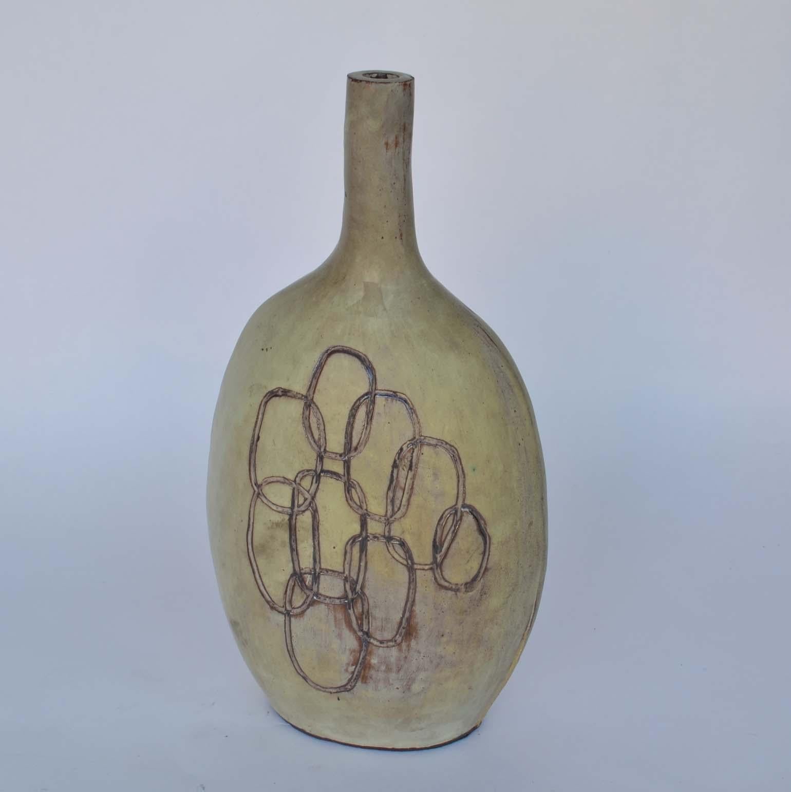 British Hand Formed Studio Pottery Vases by Krystyna Czelny, 1960s