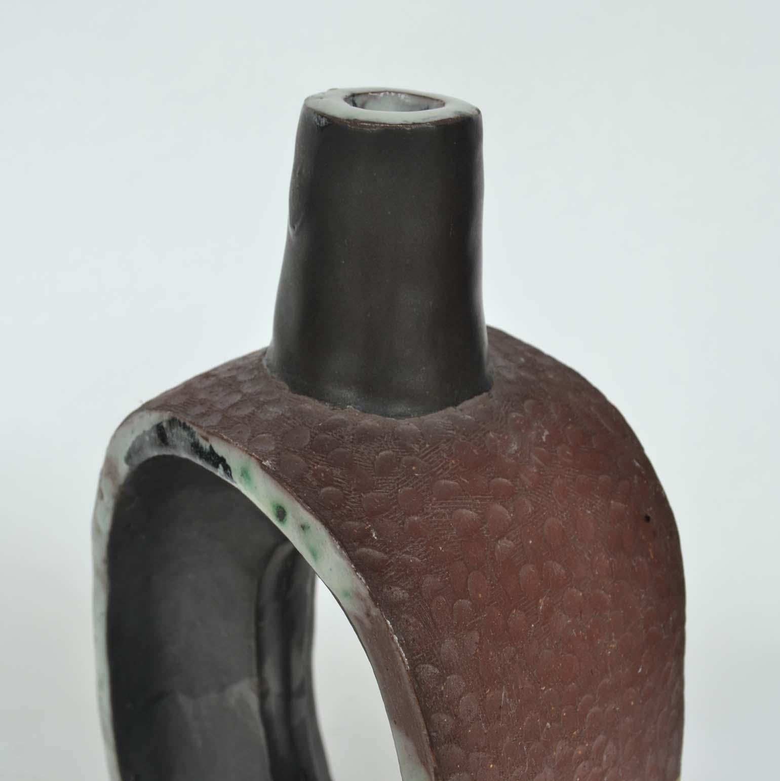 Sculptyral Studio Pottery Vases by Krystyna Czelny, 1960's For Sale 1