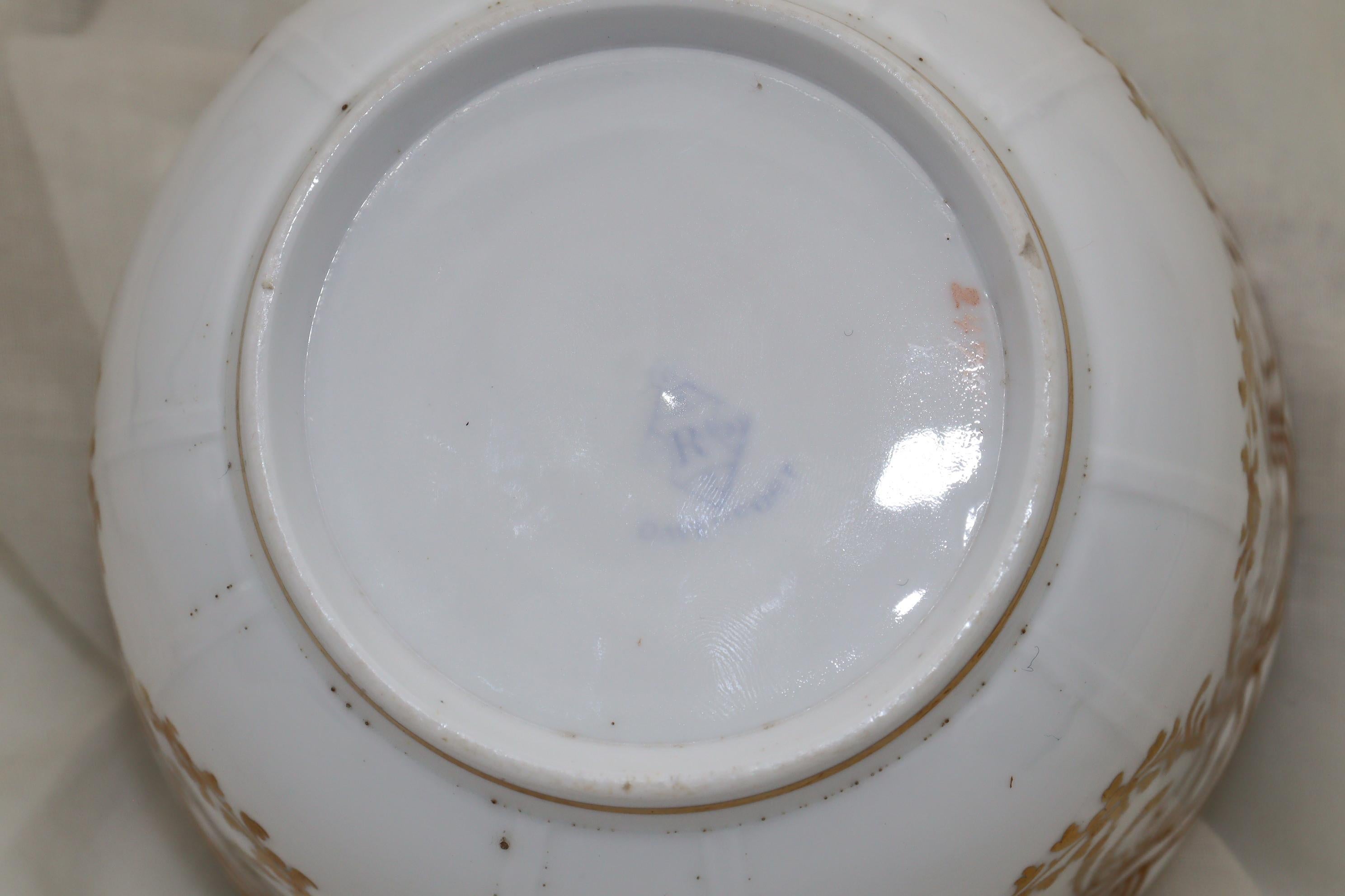 Gilt Hand gilded Davenport porcelain slop bowl