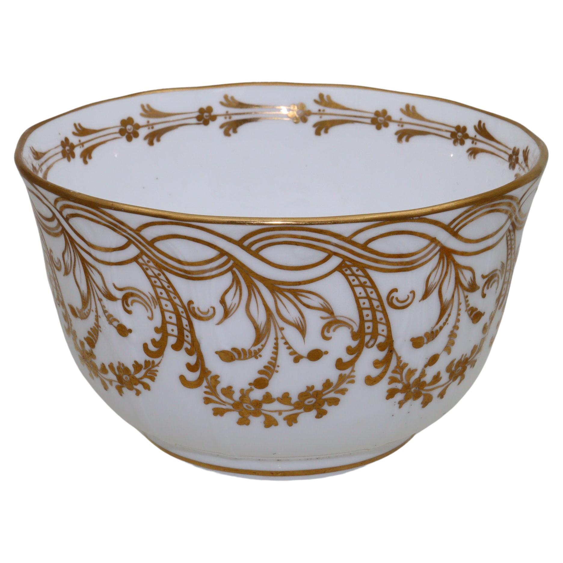 Hand gilded Davenport porcelain slop bowl