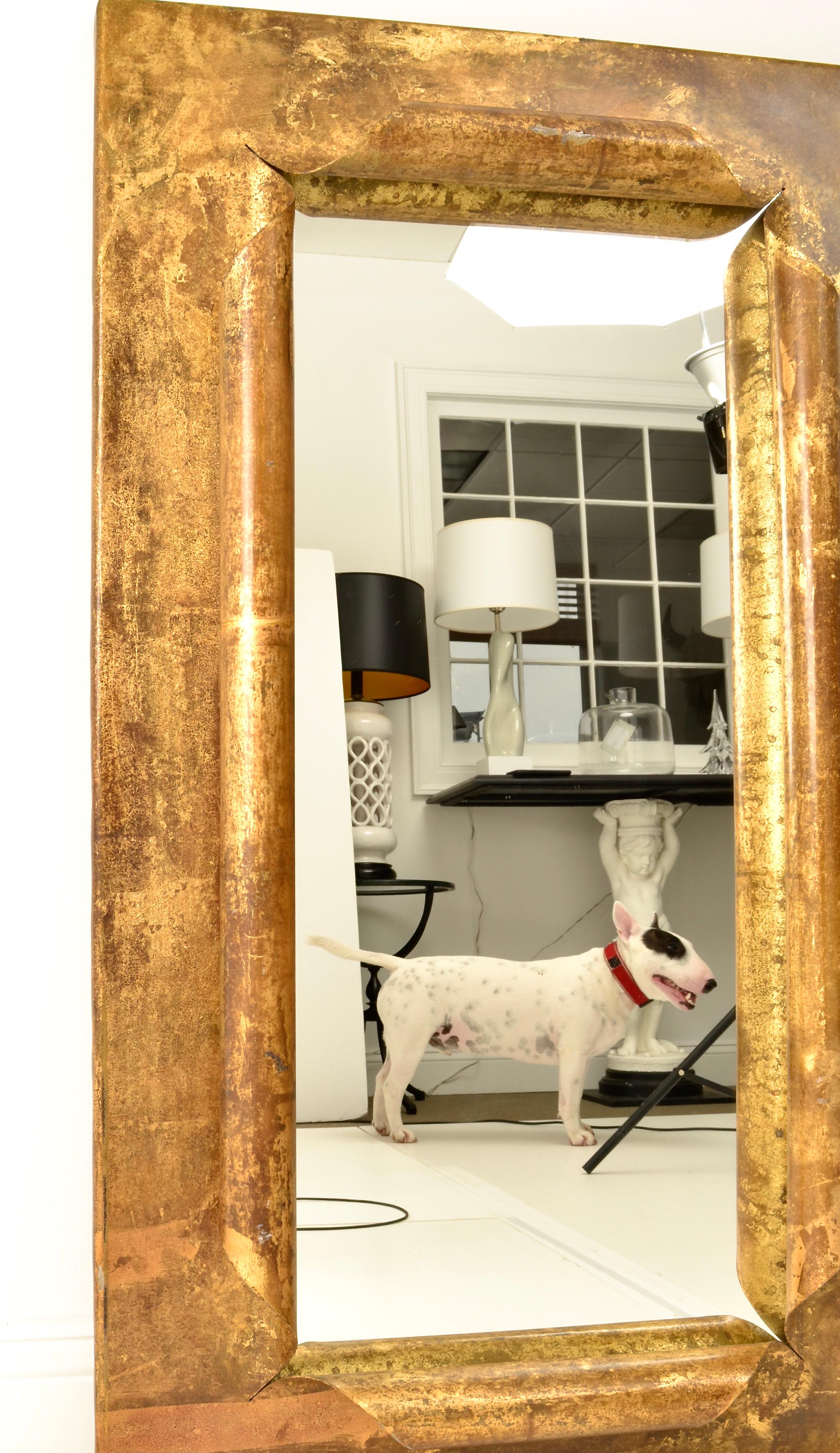 Gilt Hand Gilded Rolled Edge Wall Mirror