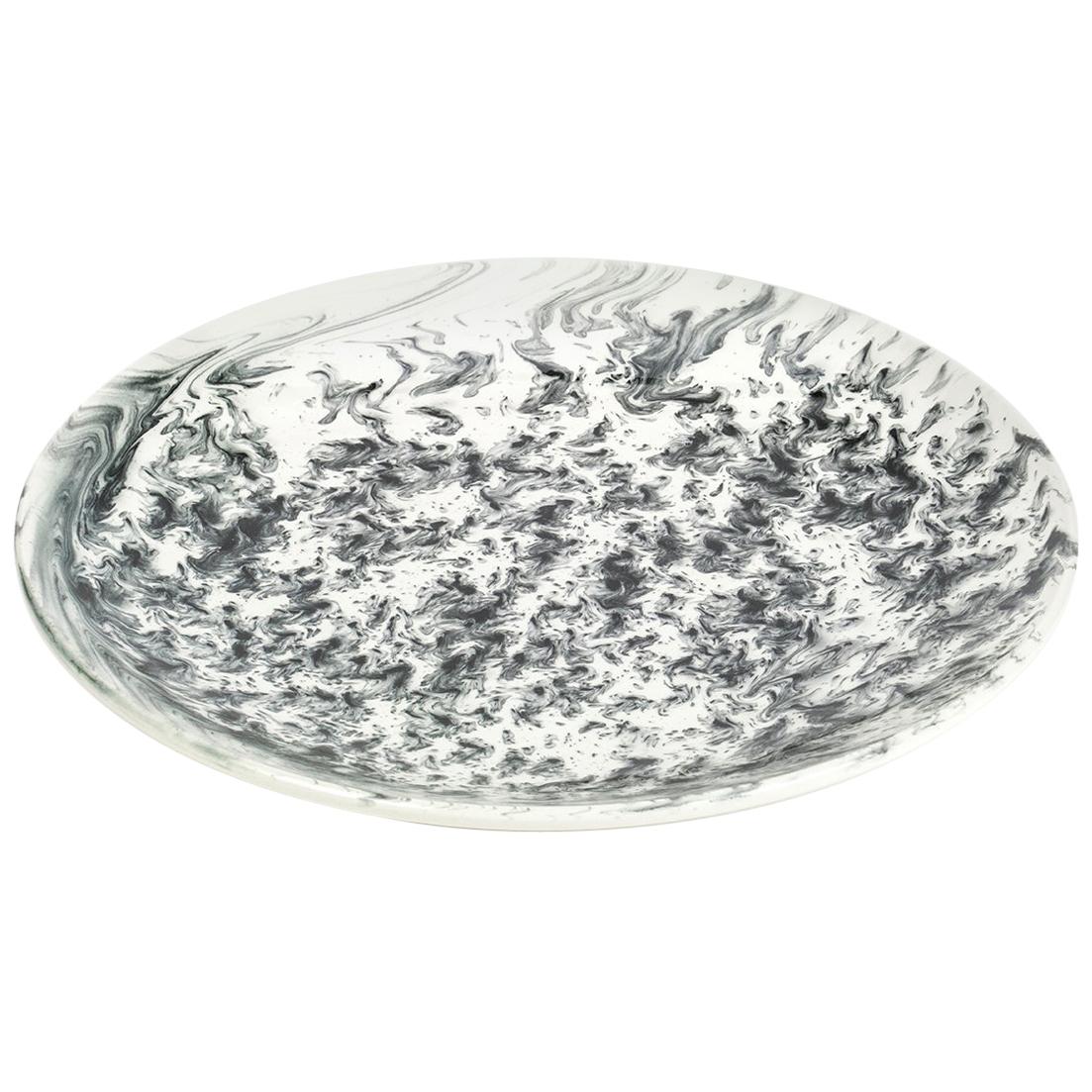 Hand Glazed Earthenware Dinner Plate with Unique Contemporary Design