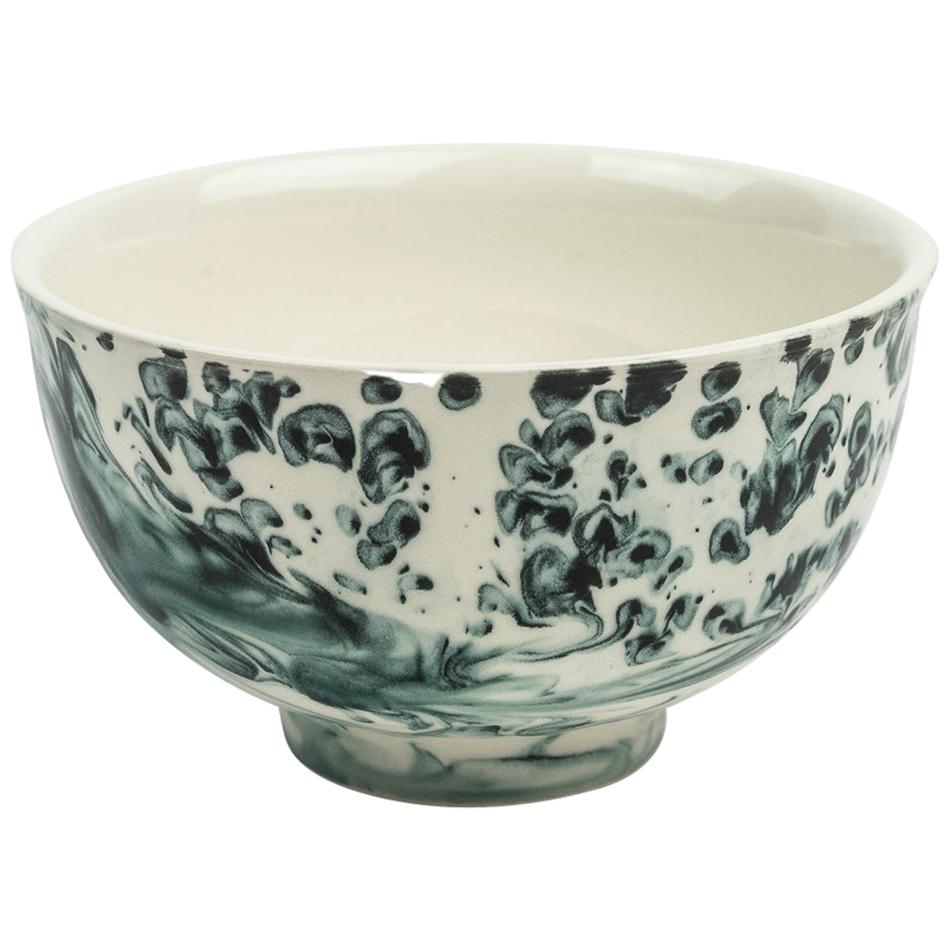 Hand Glazed Earthenware Handleless Cup with Unique Contemporary Design For Sale