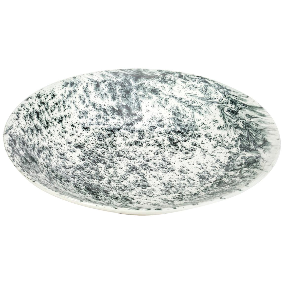 Hand Glazed Earthenware Large Serving Bowl with Unique Contemporary Design