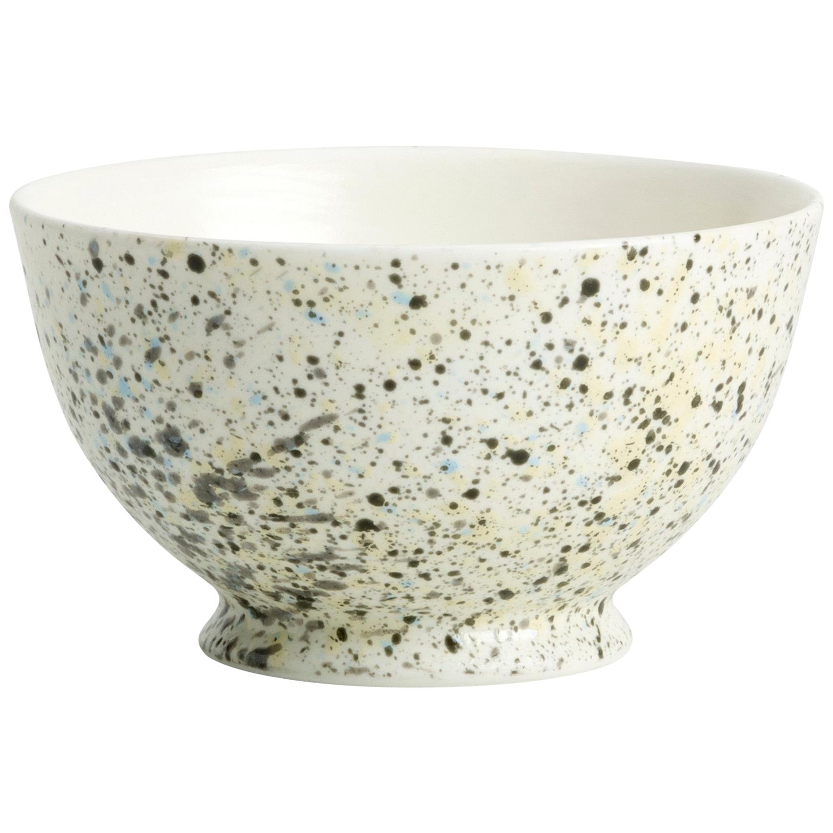 Hand Glazed Fine Bone China Sugar Bowl with Expressionist Design For Sale