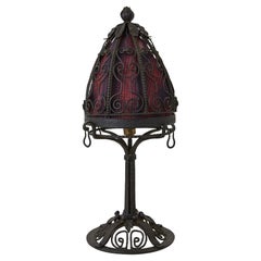 Hand-Hammered Art Deco Table Lamp C. 1920s-1930s