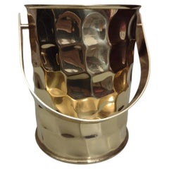 Hand-Hammered Brass Ice Bucket, Italy, 1960s
