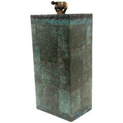Hand-Hammered Copper Patchwork Table Lamp Base