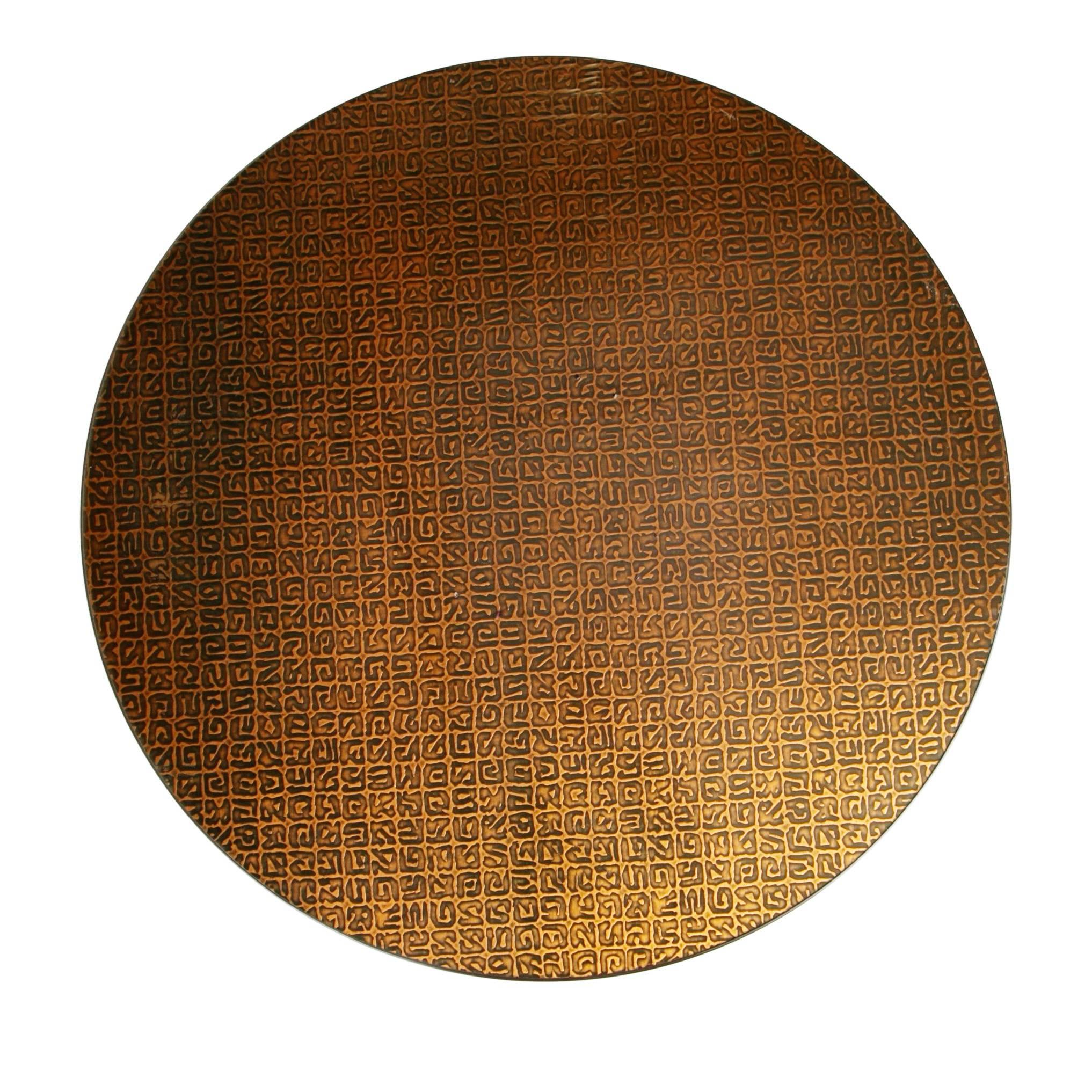 copper top dining table
