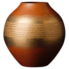 Vaso in rame martellato a mano di Gyokusendō - Tsuiki Metalwork, Giappone