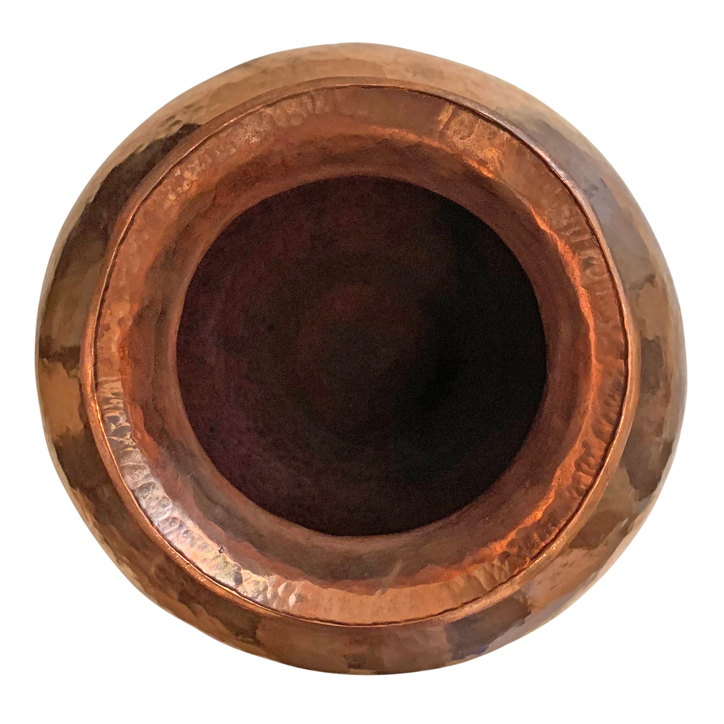 Mexican Hand-Hammered Copper Vase