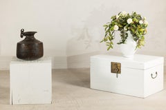 Handgehämmertes indisches Metall-Milchkännchen mit Ringhenkel, Vintage By