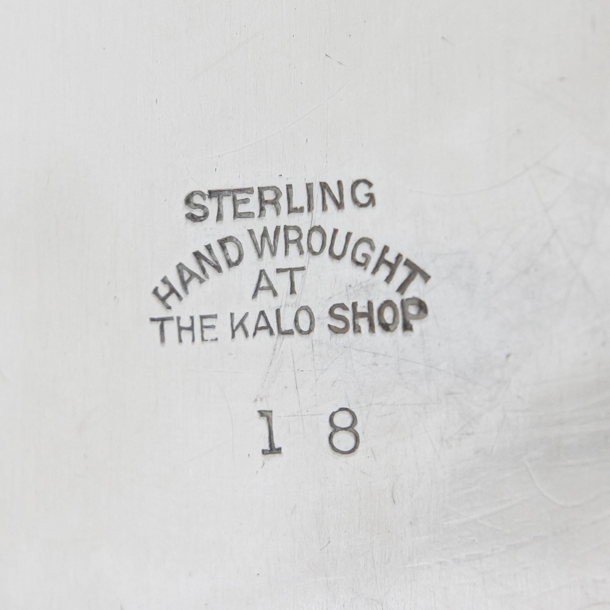 Handgehämmerte Schale aus geflochtenem Sterling von The Kalo Shop für Damen oder Herren im Angebot