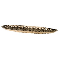 Hand-Hammered Metal Vide Poche, Mid-Century Modern Italian Design