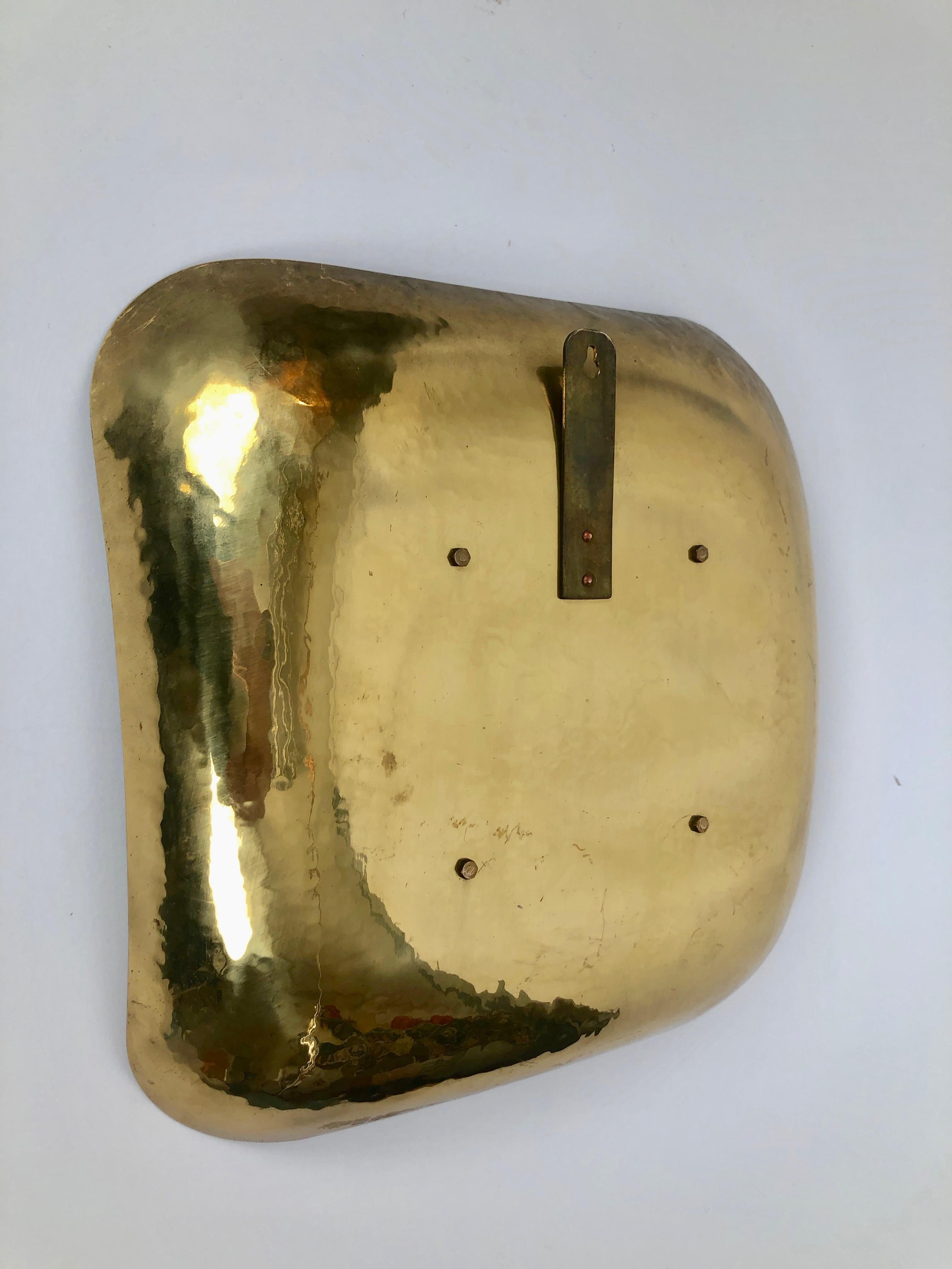 Hand Hammered Mid-century Brass Mirror, Austria 1950's For Sale 7
