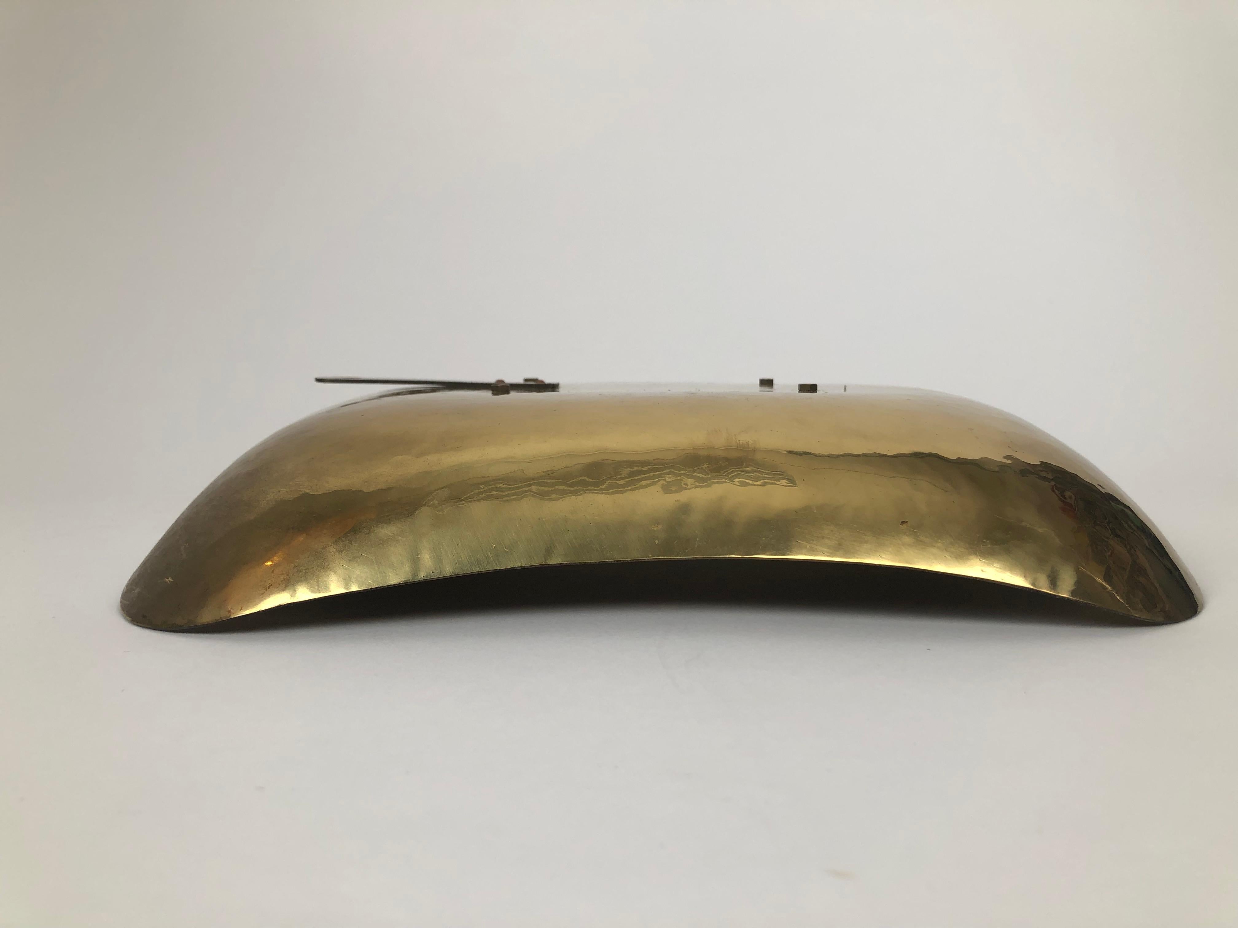 Hand Hammered Mid-century Brass Mirror, Austria 1950's For Sale 2