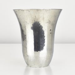 Hand-Hammered Pewter Vase by Harald Buchrucker Bauhaus 1940s