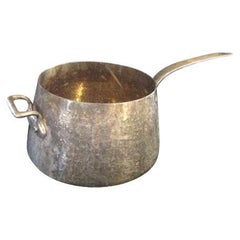 Hand-Hammered Silvered Copper Sauce Pot from the Carlyle Hotel NYC