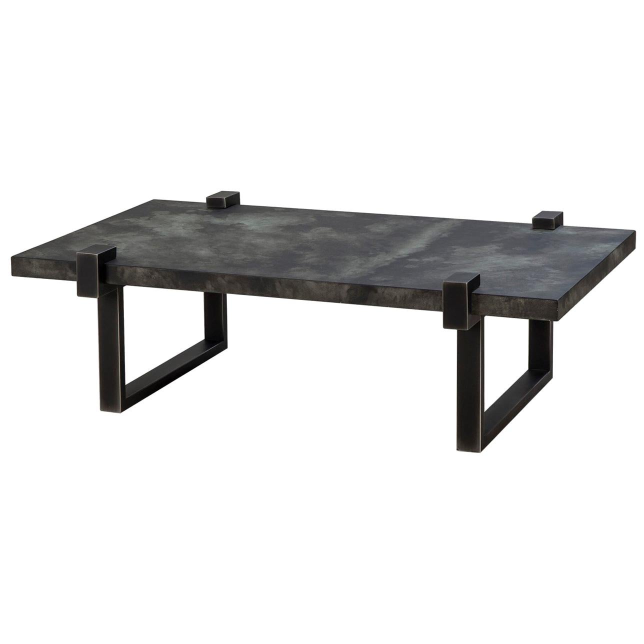 Hand-Hammered Steel Coffee Table