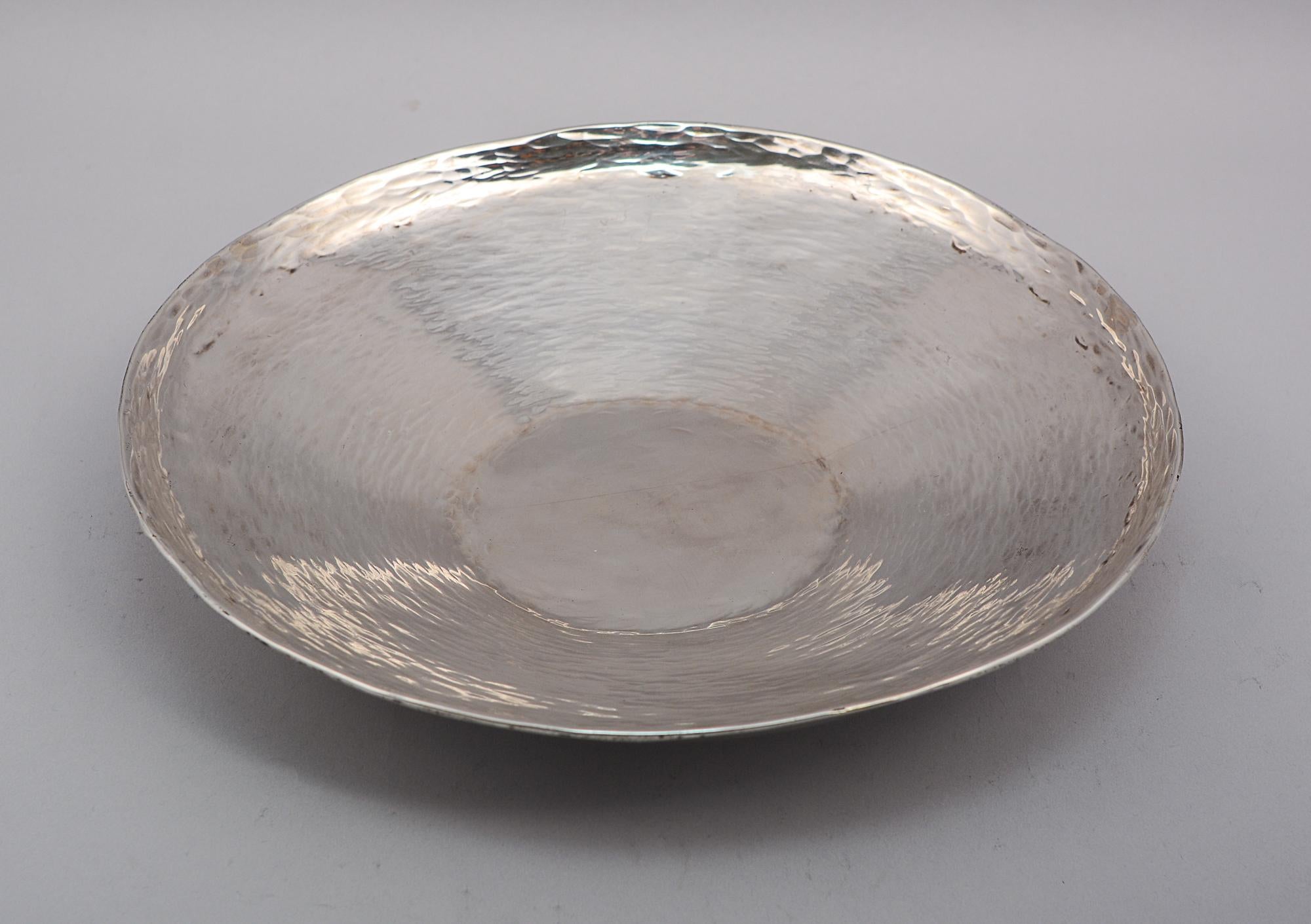 Peruvian Hand Hammered Sterling Silver Bowl by J. Tavara Industria Peruana