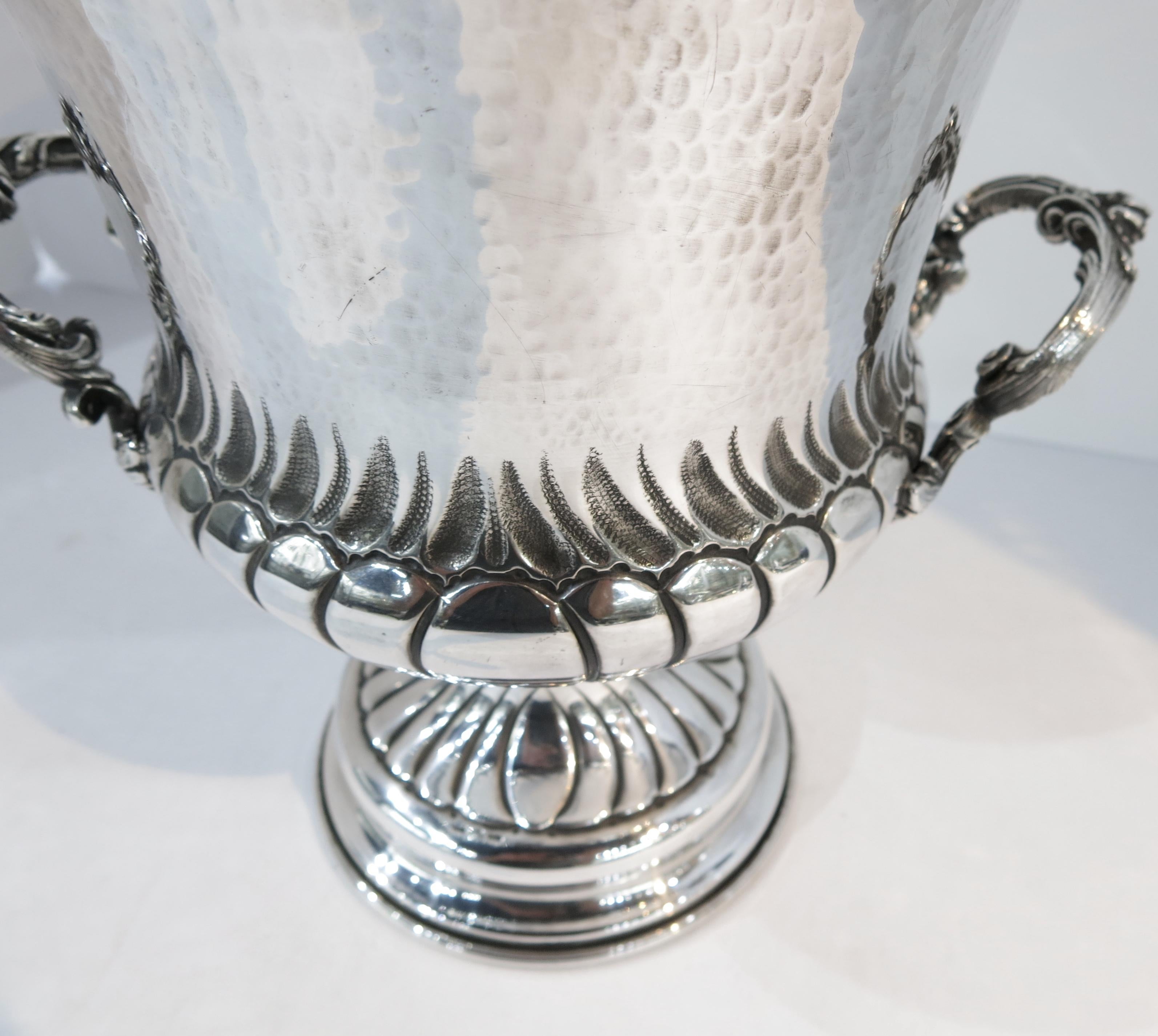 20th Century Hand-Hammered, Sterling Silver Champagne Bucket / Ice Bucket / Wine Cooler
