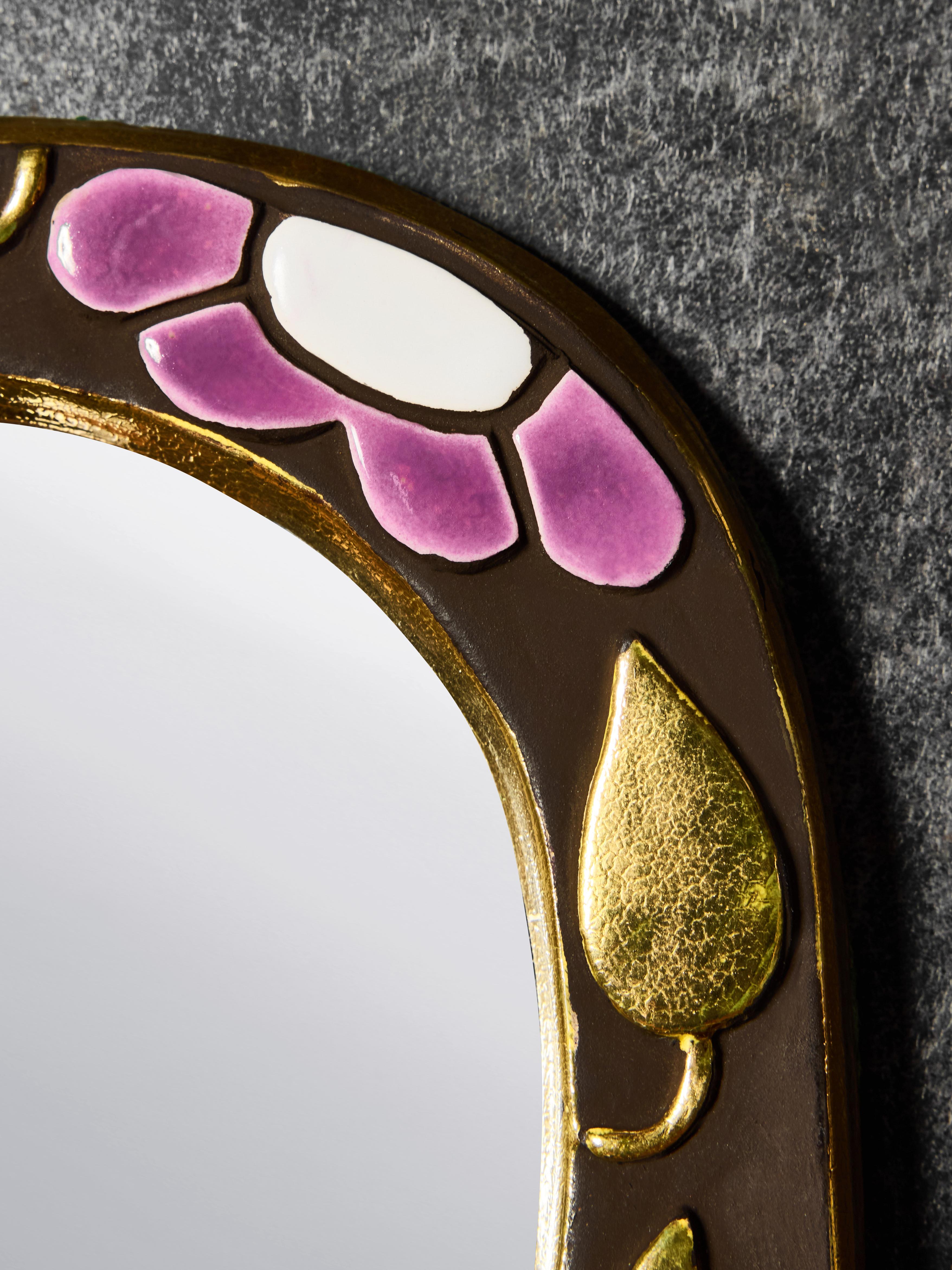 Français Miroir Moineau tenu à la main par Mithé Espelt en vente