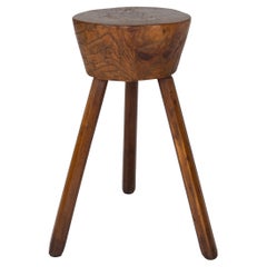 Hand Hewn Chestnut Chopping Block Drinks Table 