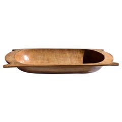 Hand-Hewn Fruitwood Frog or Dough Bowl