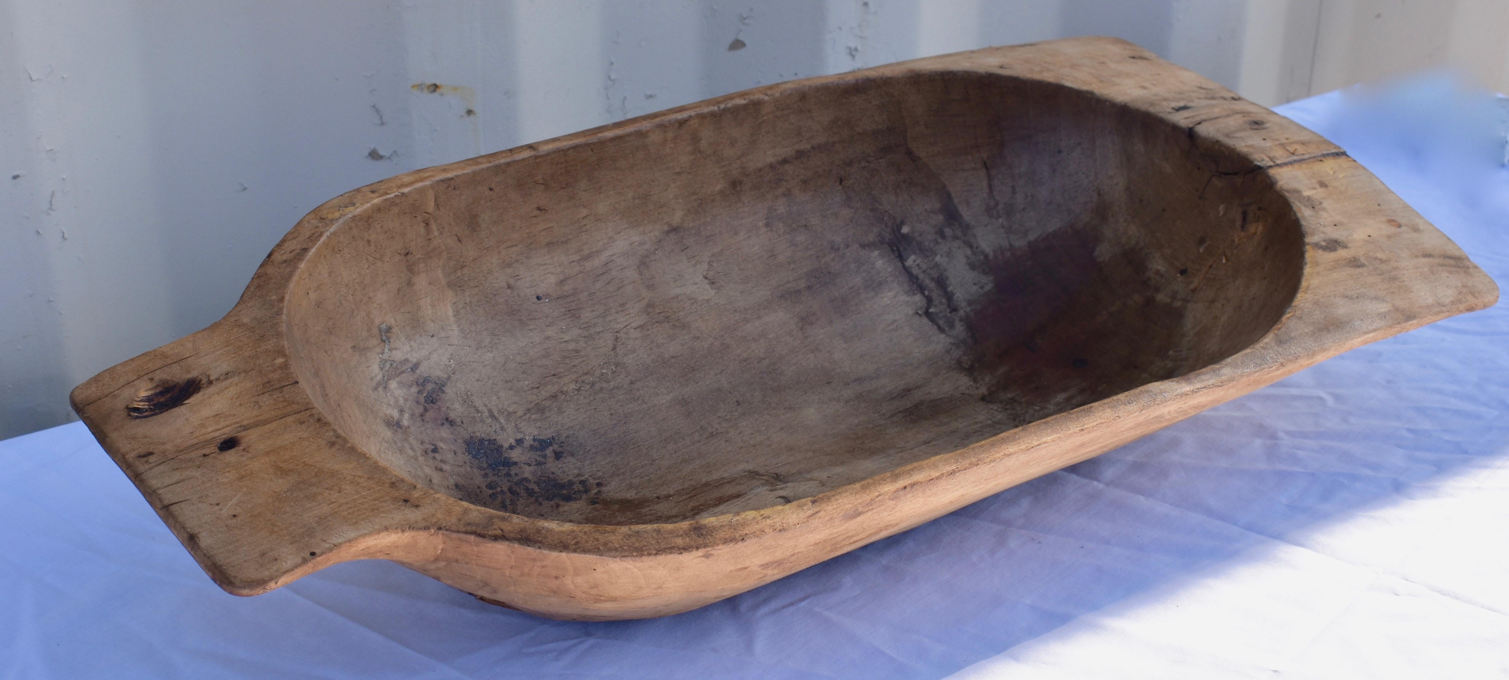 rustic wooden dough bowls