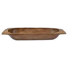 Hand-Hewn Fruitwood Trog or Dough Bowl