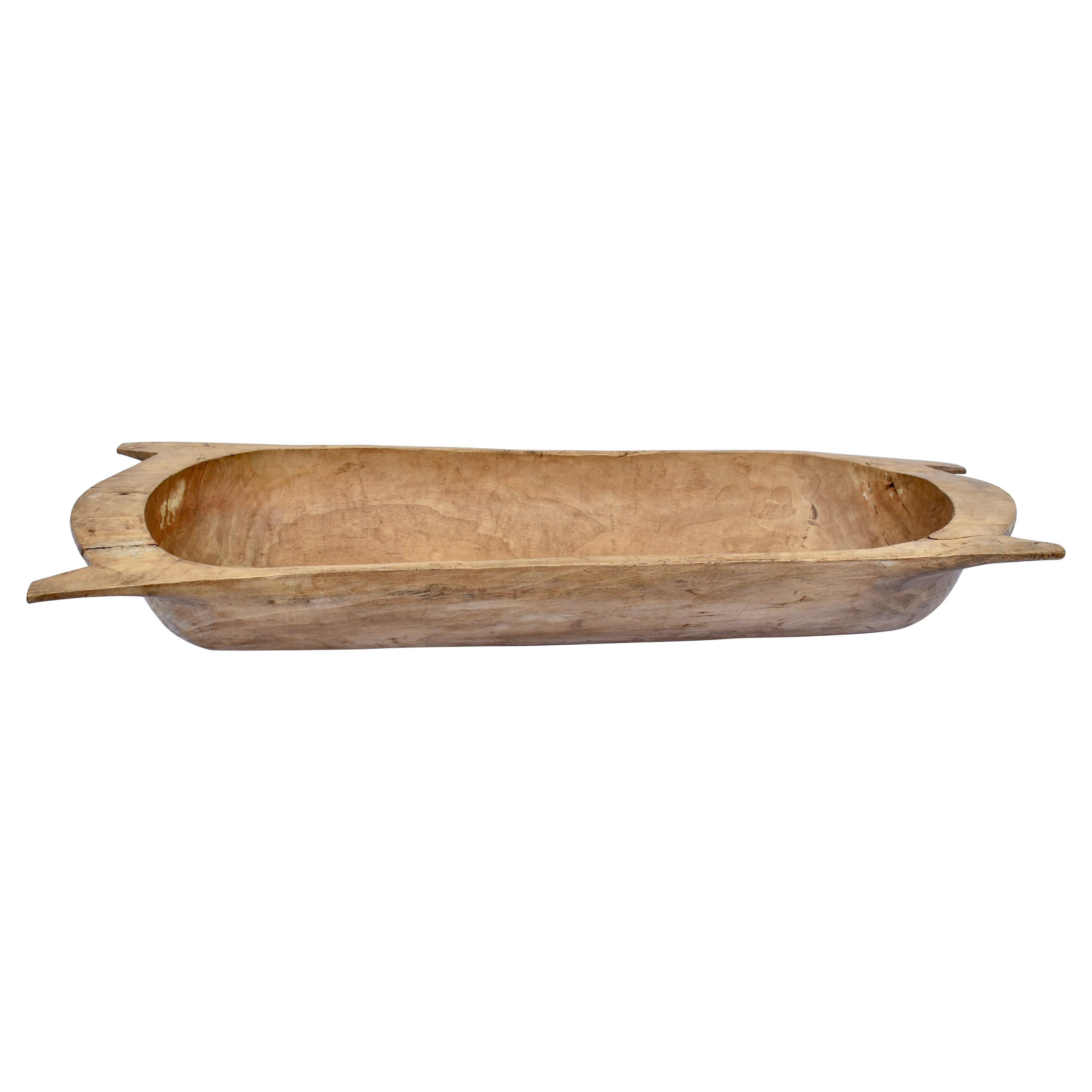 Vintage Handmade Hungarian Wooden Dough Bowl, 1930s at 1stDibs