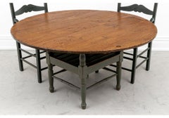 Hand Hewn Round Table With Parts Of 18th/19th Construction