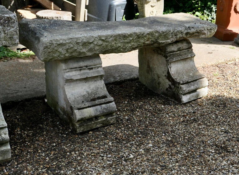 Hand Hewn Stone Garden Bench Seat For Sale at 1stDibs stone bench outdoor